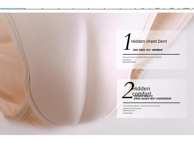Transgender One-Piece Underwear with Concealed Fake Vagina for Men