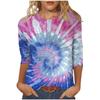 Spring and Autumn Round Neck Colorful 3D Printed Top Fashionable Casual Long Sleeved Women's T-shirts