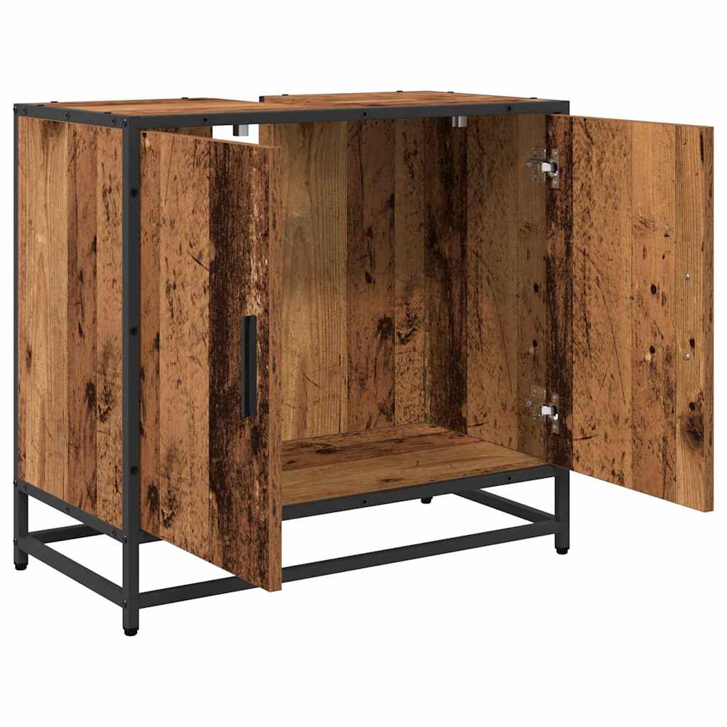 Washbasin Cabinet Reclaimed Wood Look 65 x 33 x 60 cm Engineered Wood