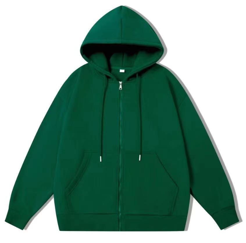 Мужская толстовка с вышивкой крестиком "Рыба" - Осень/Зима, кардиган на молнии с карманами