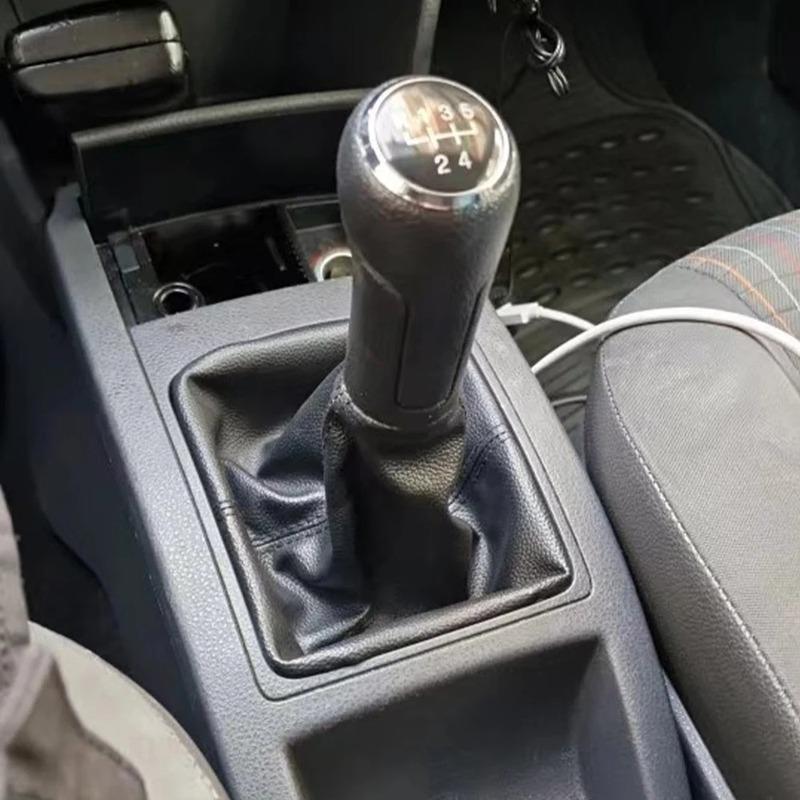 5 Speed Gear Shift Knob For Volkswagen VW Polo 9N 9N2 (2002-2009) Car Styling Manual Lever Gaiter Leather Boot Cover Replacement