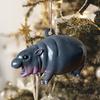 Acrylic Hippo Hanging Decoration 2D Flat Hippopotamus Christmas Tree Hanging Ornament