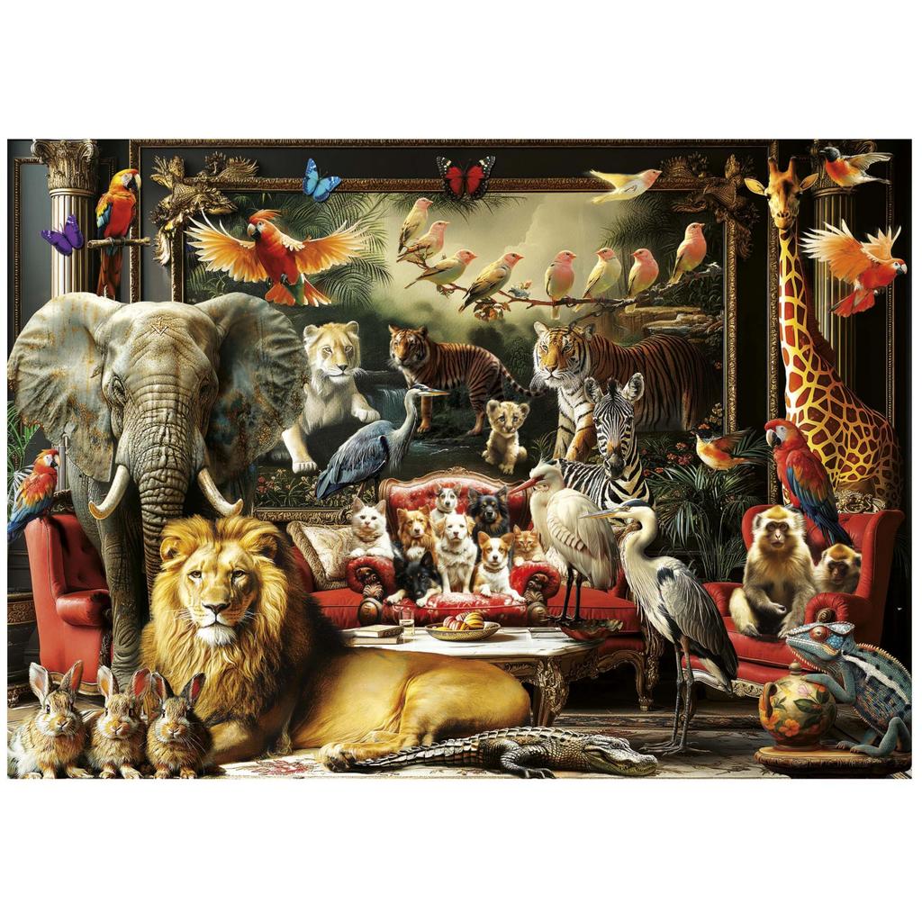 Puzzle - EDUCA - Le Manoir des Animaux - 1500 pièces - 85 x 60 cm - À partir de 15 ans