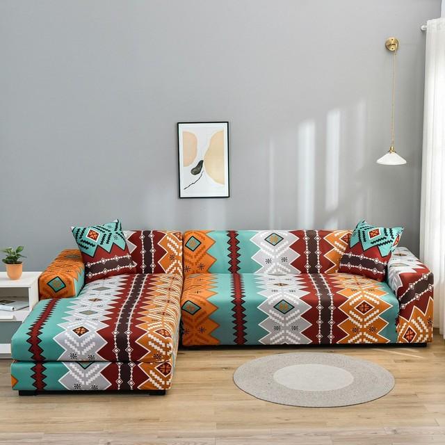 Elastic Sofa Covers for Living Room Stretch Slipcovers Sectional Couch Cover L Shape Corner Armchair Cover 1 /2 /3 /4 Seater 1pc