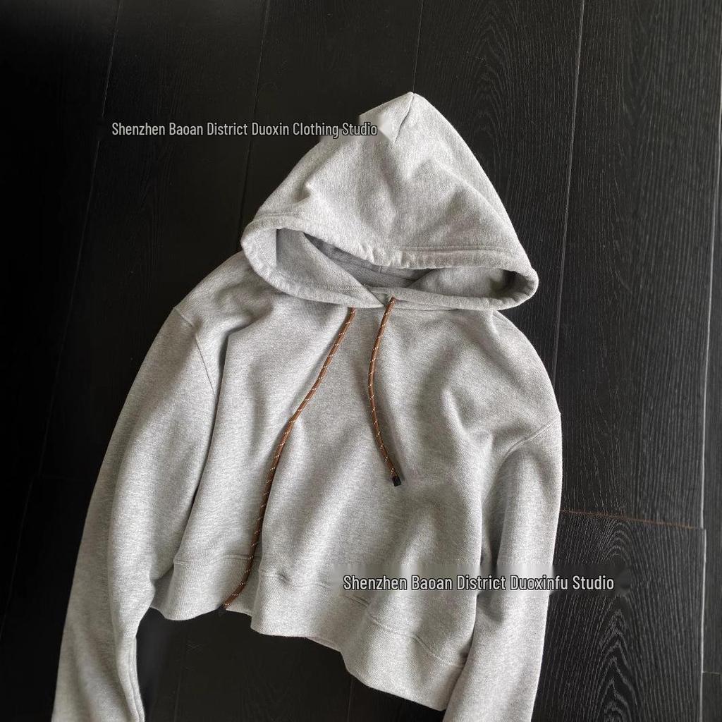 Худи женское из плотного хлопка MIU с вышивкой