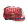 GUCCI GG Marmont cross body sling bag Cowhide Red Women 498100 Used