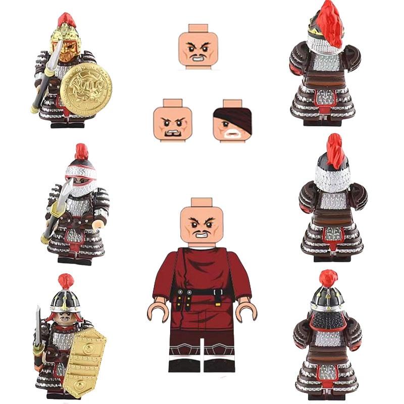 Антикварная фигурка солдатика, игрушка из АБС-пластика, набор строительных блоков для самостоятельной сборки, неэлектрическая, размер 4,5 см