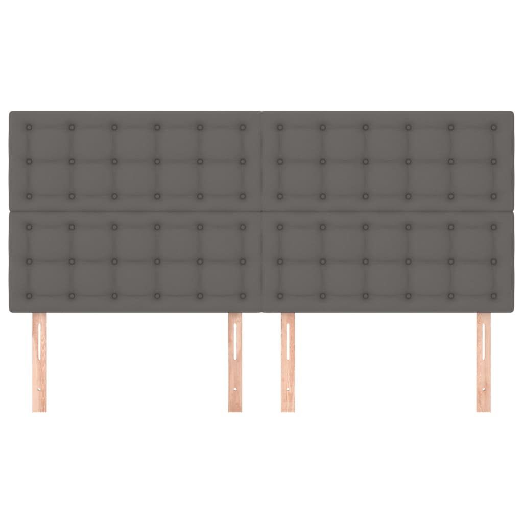 Headboard Gray 160 x 5 x 118 128 cm Faux Leather
