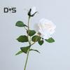 Искусственная роза со стеблем 2 головки Не увядает без полива Реквизит для свадебных фото Реалистичные многоразовые ветки искусственных цветов Товары для украшения дома