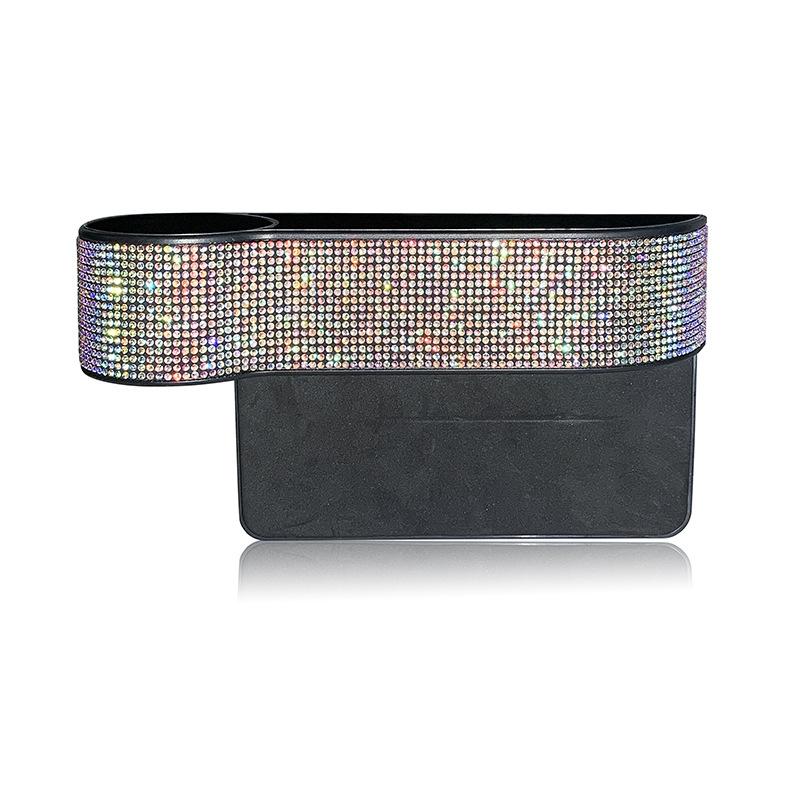 Автомобильное сиденье Gap Crevice Storage Box Crystal Drink Cup Gap Holder Organizer Phone Cup Bottle Holder Bling Car Accessories for Woman