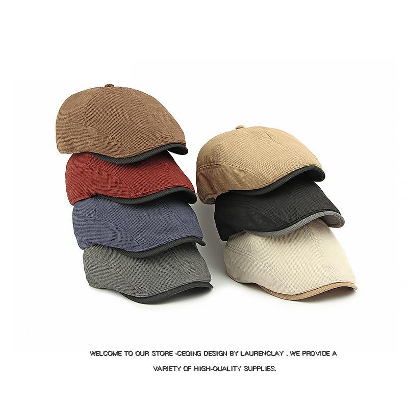 Весенне-летняя беретка женская британская ретро кепка вперед легкая дышащая кепка газетчика мужская кепка художника