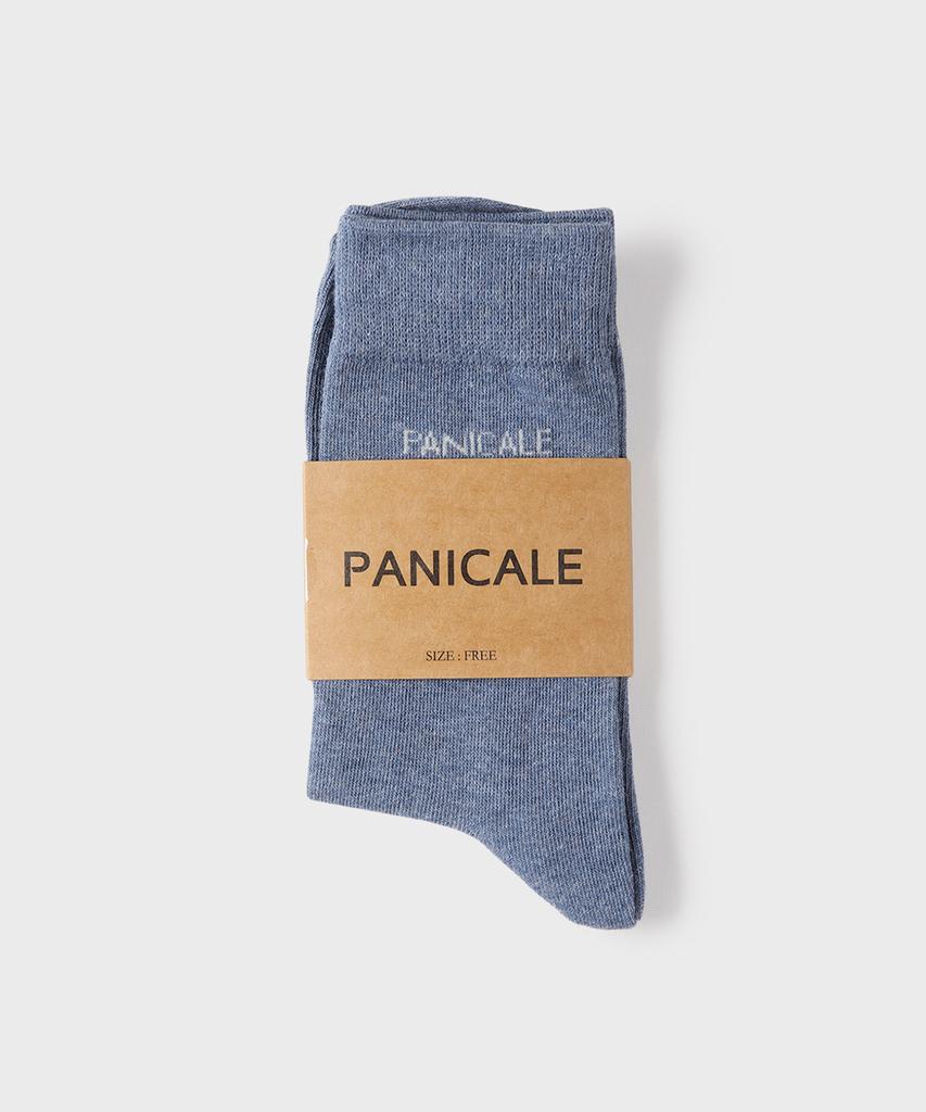 PANICALE Меланжевые синие носки с логотипом