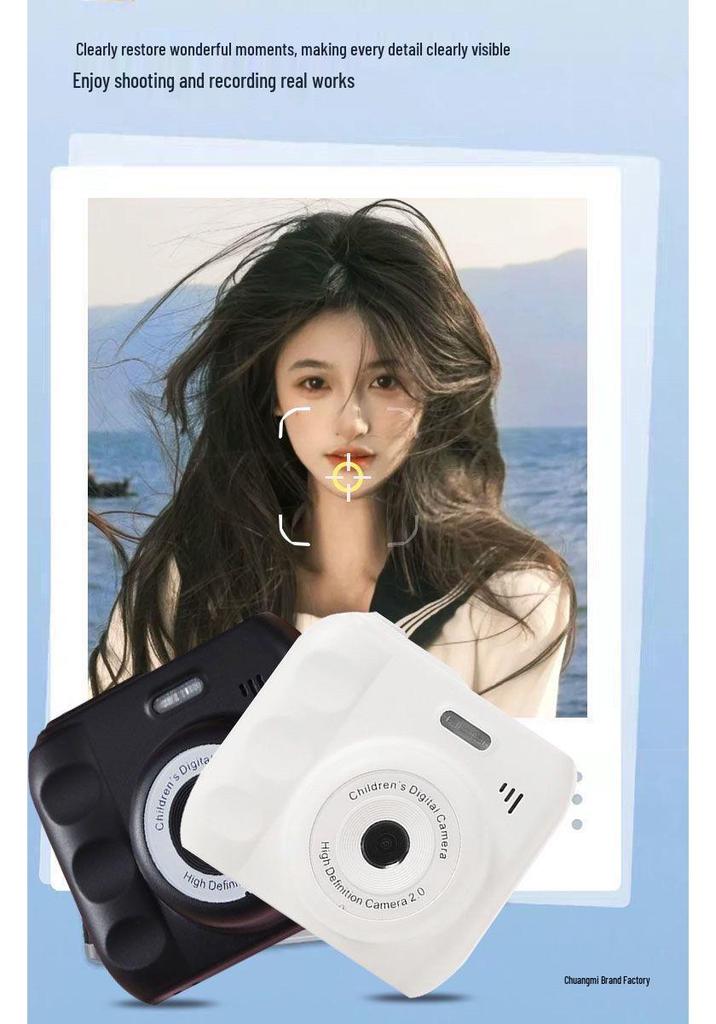 HD Dual Camera Instant Digital Camera for Students - Cute Design, Photo Upload to Phone