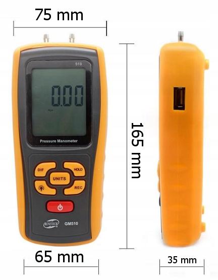 MANOMETER differential digital pressure gauge USB