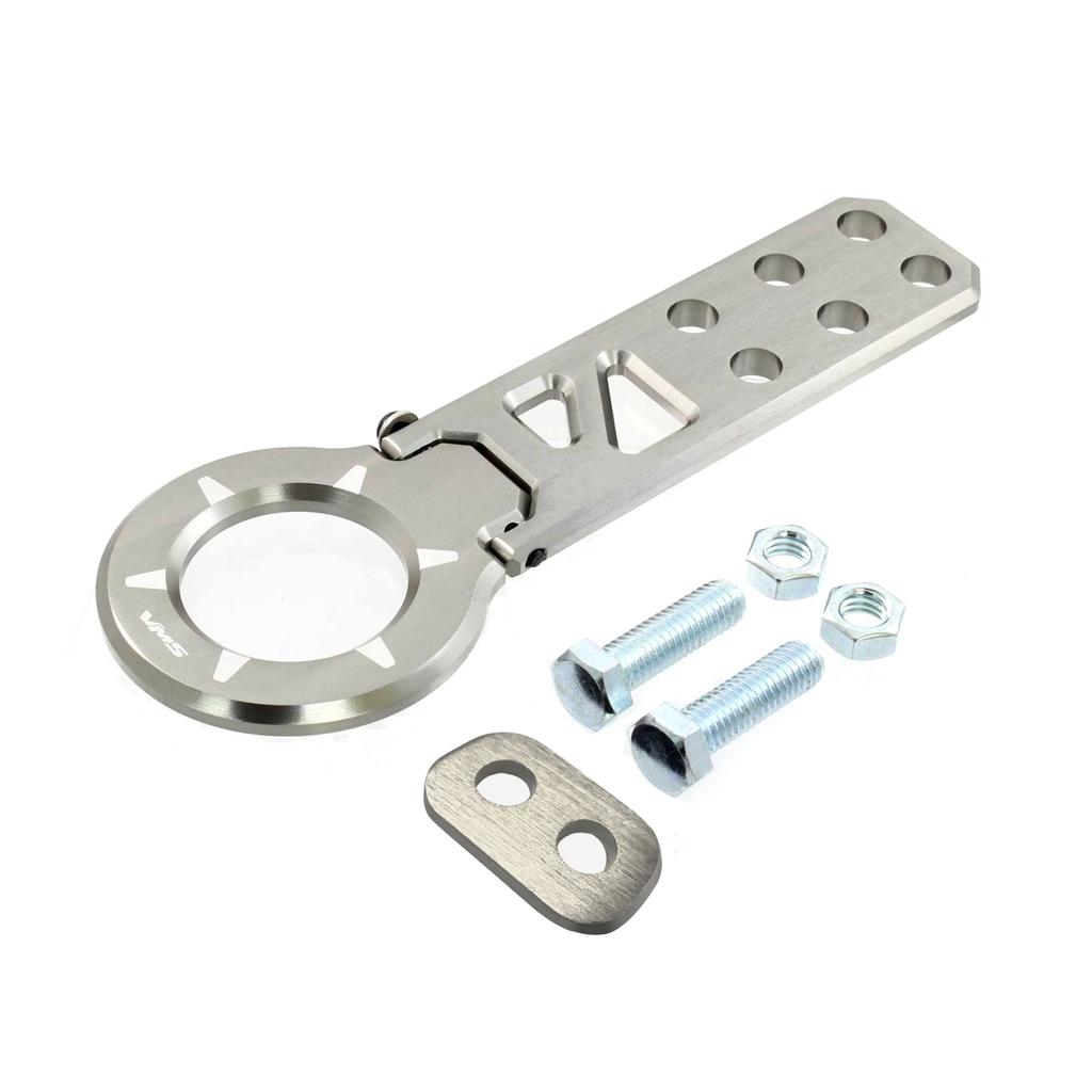 Vms Vehicle Accessories Racing Front Tow Hooks Car Aluminum Adjustable Folding Auto Trailer Ring 6 Colors For Most Honda