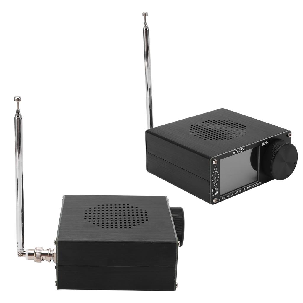 Полнодиапазонный радиоприемник с корпусом из алюминиевого сплава, портативный радиоприемник с 2,4-дюймовым цветным дисплеем