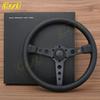 JDM Prototipo Style Black Edition Steering Wheel 14inch Leather Modified Sports Steering Wheel Car Accessories