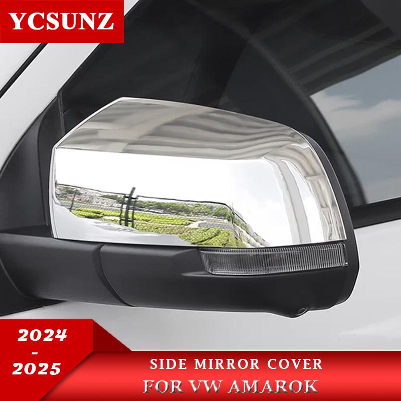 Side Rearview Mirror Cover For VW Amarok 2024 2025 2026 Car Exterior Accessories Double Cabin
