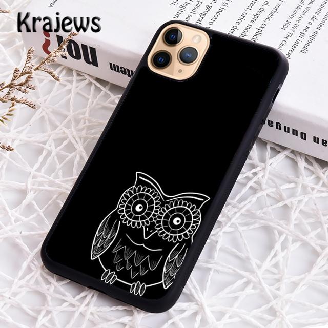 Krajews lovely owl animal Diy Colorful Phone Case For IPhone 18 17 Air 16 15 14 plus 11 12 13 pro max coque Shell Fundas