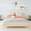 Modern Minimalist Bed Frame, 160x200 cm, Beige, Dutch Velvet Fabric, Low-Profile Base. Excludes Gas Lift Mechanism, Headboard, and Mattress.