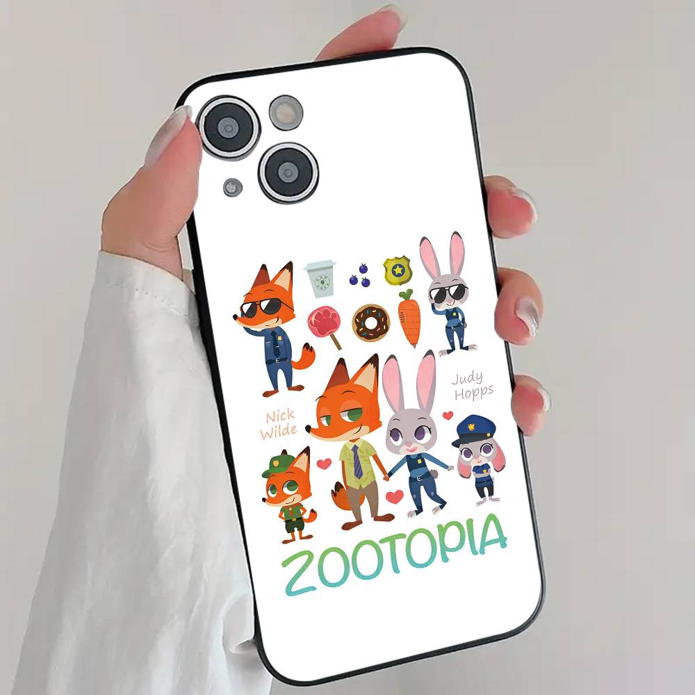 Z-zootopia-a Чехол для телефона Силиконовый Мягкий Для iPhone 17 Air 16 15 14 13 12 11 Plus Pro Max Plus