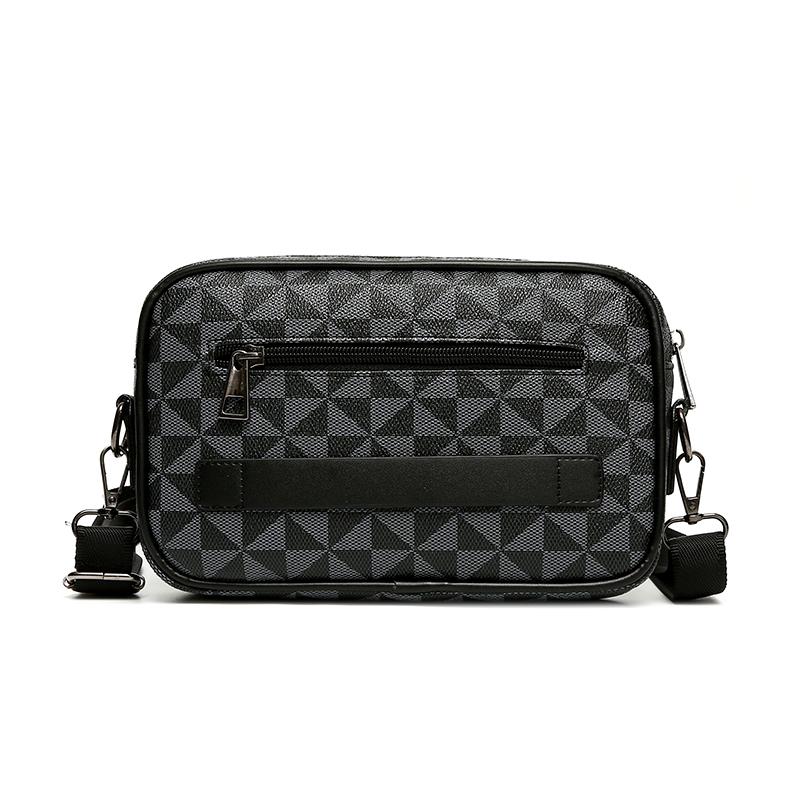 Повседневная деловая сумка через плечо для мужчин, сумка через плечо из искусственной кожи, маленькие сумки через плечо, дизайнерские мужские сумки на ремне в квадратную клетку