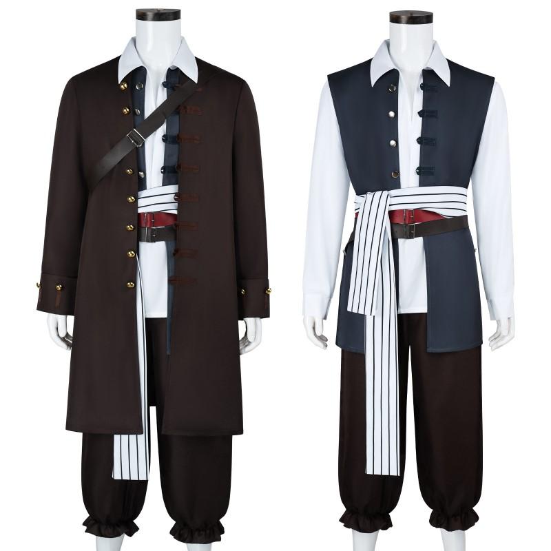 Caribbean Pirate Captain Cosplay Costume Womens Halloween Party Outfit