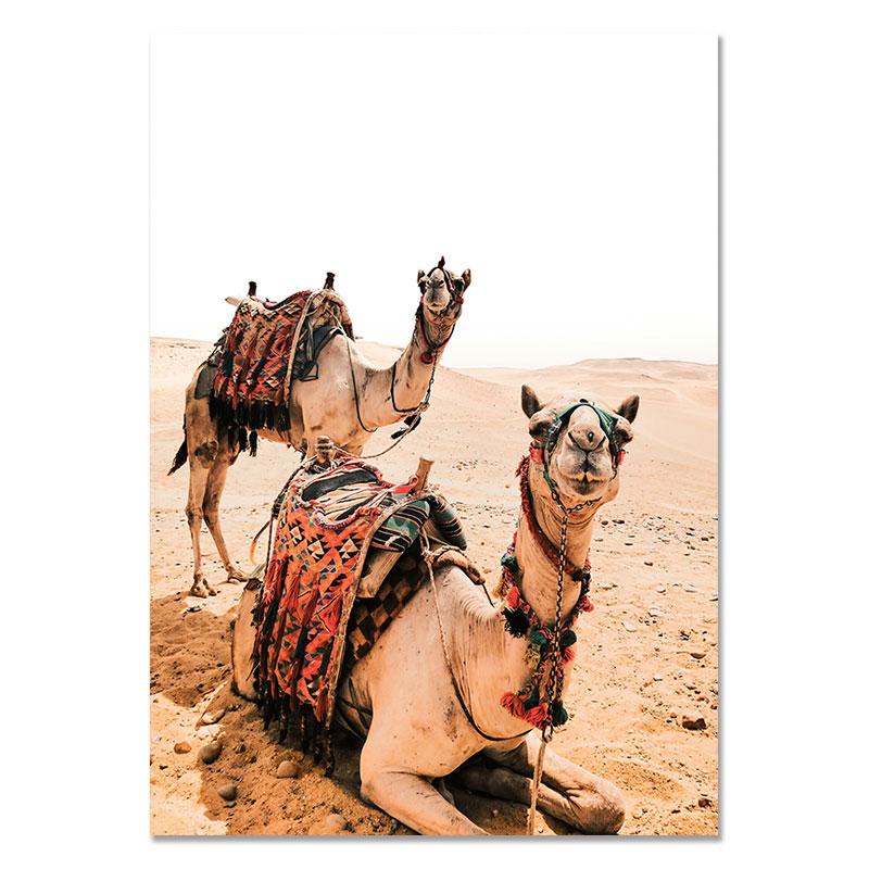 Настенное искусство пустыни, холст, постеры с изображением верблюда, скандинавский стиль, марокканский декор, дверь, осел, настенное искусство, марокканский принт, живопись, декоративные картины