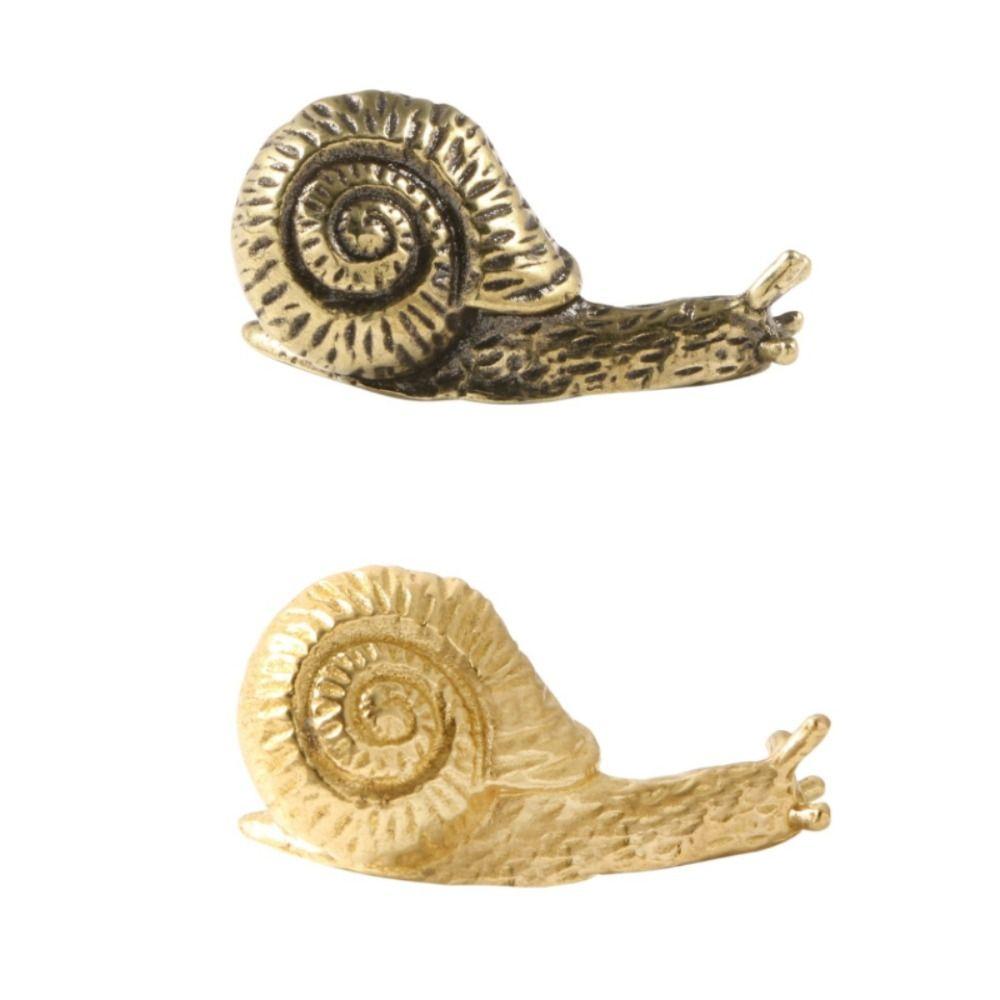 Retro Cabinet Door Knobs Luxury Wardrobe Drawer Pulls Creative Snail Brass Handle Kitchen