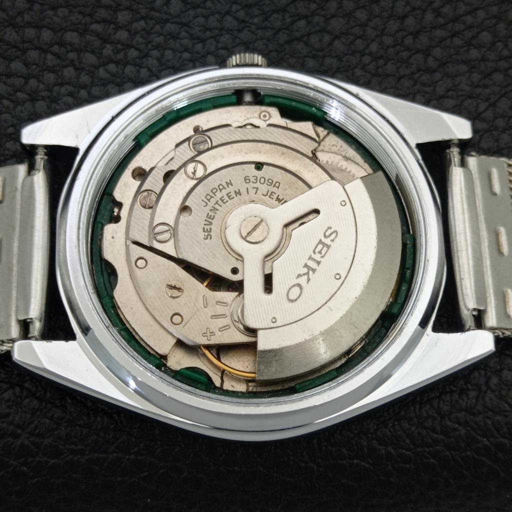 ВИНТАЖНЫЕ ОТРЕМОНТИРОВАННЫЕ МУЖСКИЕ ЧЕРНЫЕ ЧАСЫ SEIKO 5 АВТОМАТИЧЕСКИЕ 6309A ЯПОНИЯ a442779-1