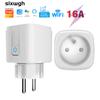 French Plug Graffiti WiFi Smart Socket Voice Control Mobile Phone Remote Timing Switch Power Detection Regulations Plug Socket