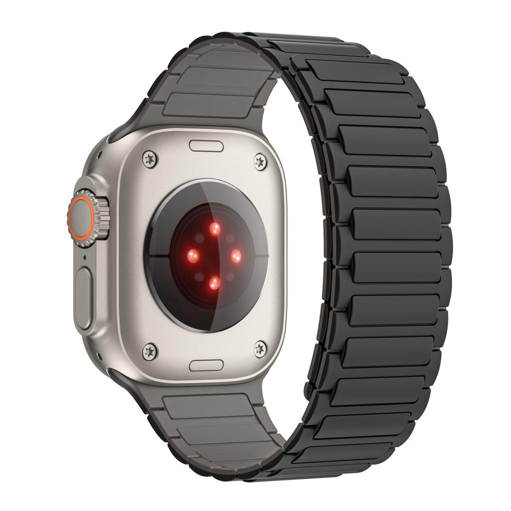 Magnetic Silicone Strap for Apple Watch Bands ultra 2 3 49mm 44mm 40mm 45mm 41mm 46mm correa Bracelet iWatch Series 11 10 9 8 Se
