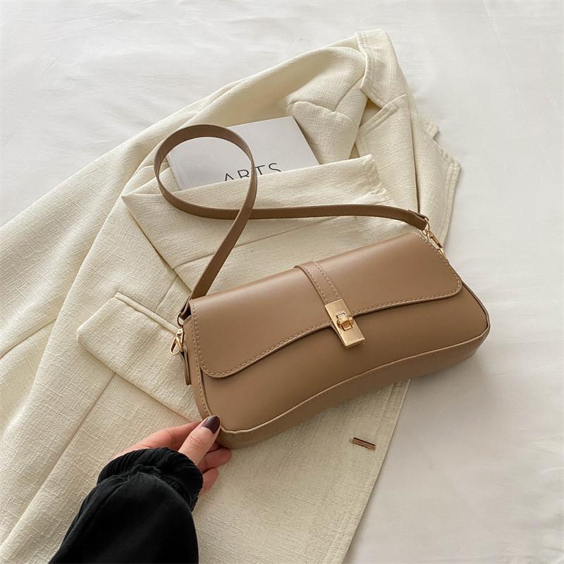 Элегантная женская сумка через плечо из искусственной кожи 2024 Лето Новая модная маленькая квадратная сумка под мышку