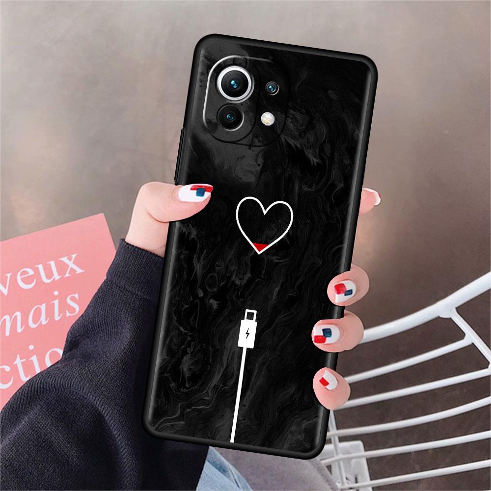 Милый чехол Love Heart Funda для Xiaomi Mi 11 Lite 5G NE 11T Pro 10T 9T Note 10 12 12X 12S Ультрамягкий силиконовый чехол для телефона