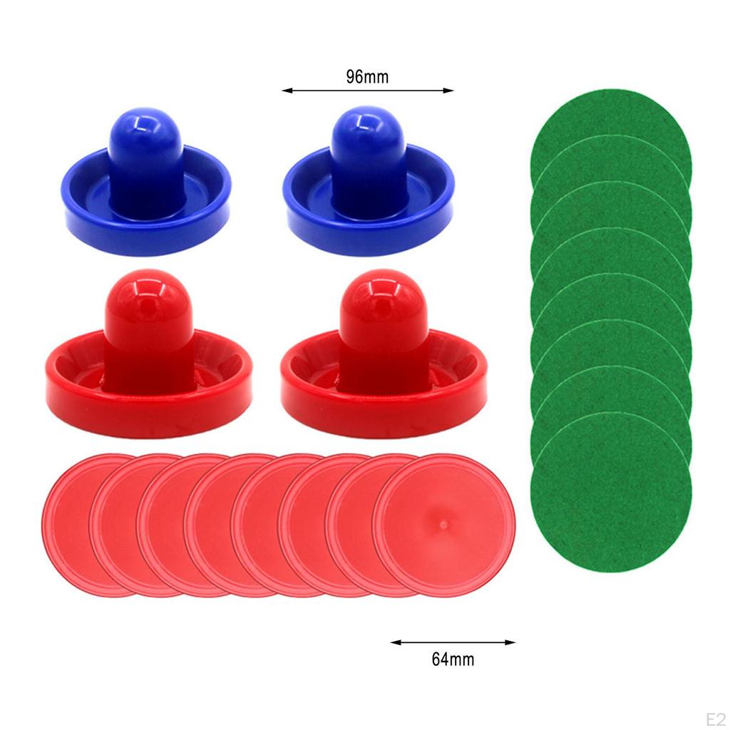 1 комплект мини-толкателей и шайб для аэрохоккея, ручки для ворот, 96 мм, замена фетра для