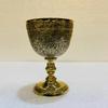15.24 Cm Hand-Engraved Royal Brass Wine Goblet Polished Gold Cup Weddings, Housewarmings Birthdays, Anniversaries Gift
