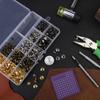 Fenrry Leather Snap Fasteners Kit Metal Button Snaps Press Studs with Installation Tools and Storage Box 480 Sets Punching Tools