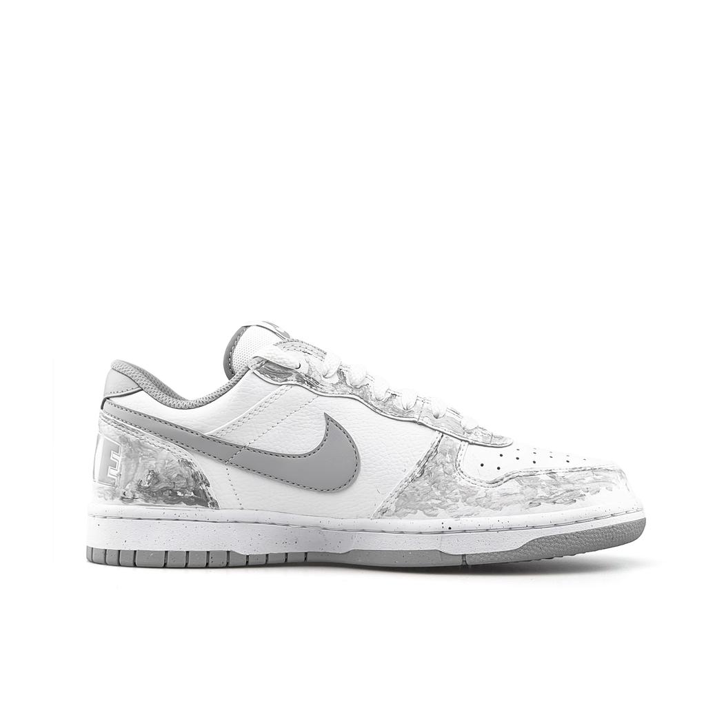 Nike Big Ink Wash Gold Silver, Special Shopping Bag Low top Skateboard Shoes Men's White Gray Silver 355152-106(Team1821-BOX)