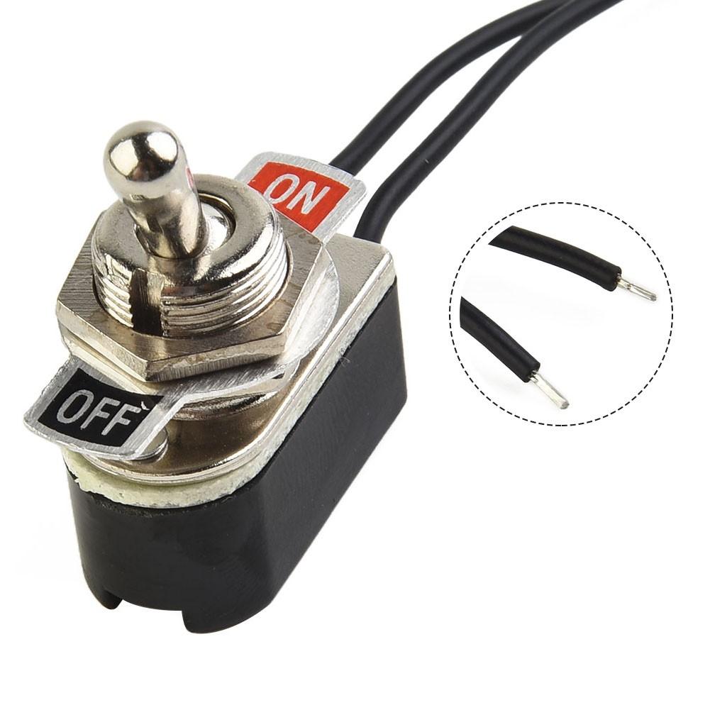 1PCS 2 Foot ON/OFF Prewired Rocker Toggle Switch SPST 6A/125V With Wire Switch