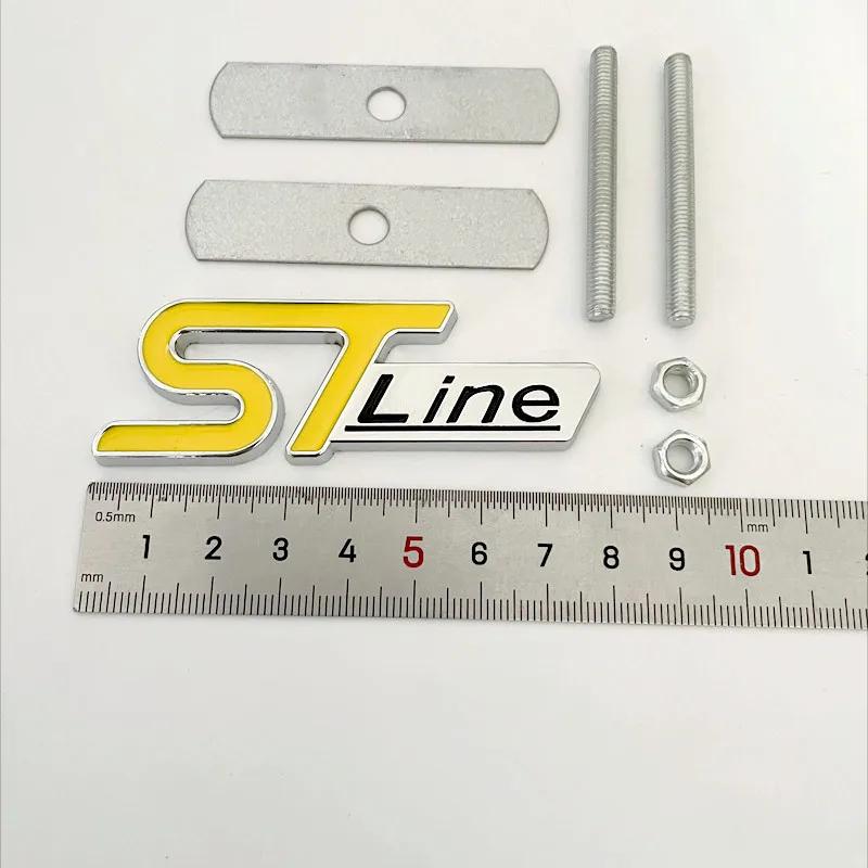 3D Metal Logo ST Line Badge Car Trunk Front Grill Emblem For Ford Focus MK4 PUMA Mondeo Kuga Fiesta ST Line Sticker Accessories