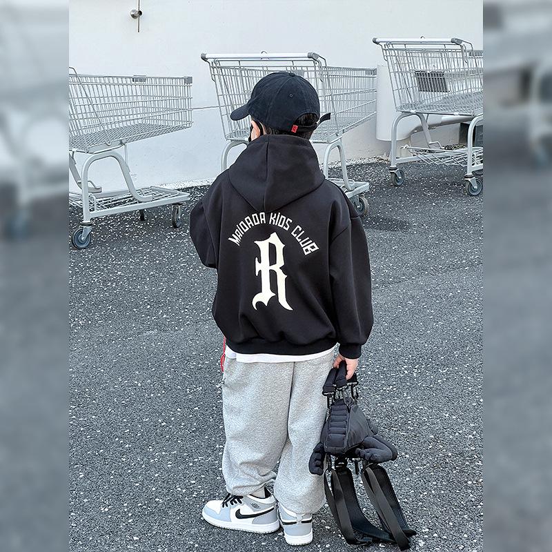 "Panda Yuanyuan Boys' Hoodie - Spring/Autumn Print, Thick, for Children"