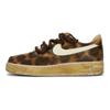 Nike Air Force 1 Slip Resistant Abrasion Resistant Low top Skateboard Shoes Unisex Beige Brown CW2288-111(Team80-S-BOX)
