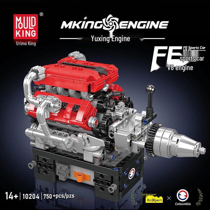 Yuxing King Спортивный автомобиль V8 Двигатель Модель на радиоуправлении Строительные блоки Игрушка