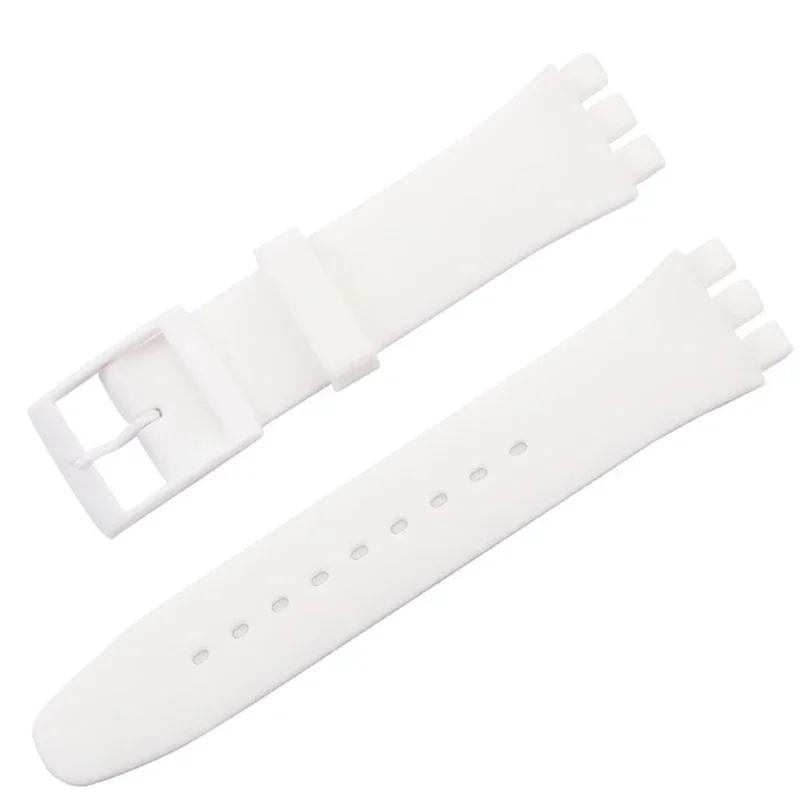 Водонепроницаемый силиконовый ремешок для часов Swatch, мягкий резиновый браслет, сменный ремешок для мужчин и женщин, 16/17/19/20 мм, аксессуары