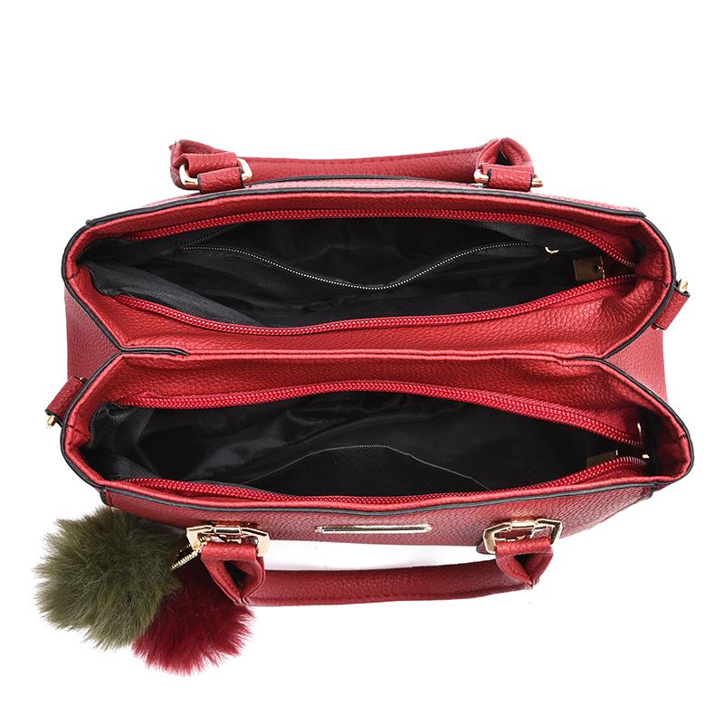 Женщины Hairball украшения сумки на молнии средней сумки Hotsale леди партии кошелек