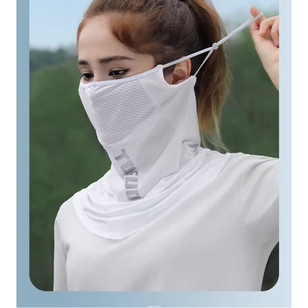 Unisex Ice Silk UV Face Mask, Breathable Full Coverage Neck Gaiter Scarf for Summer Cycling Outdoor Sun Protection
