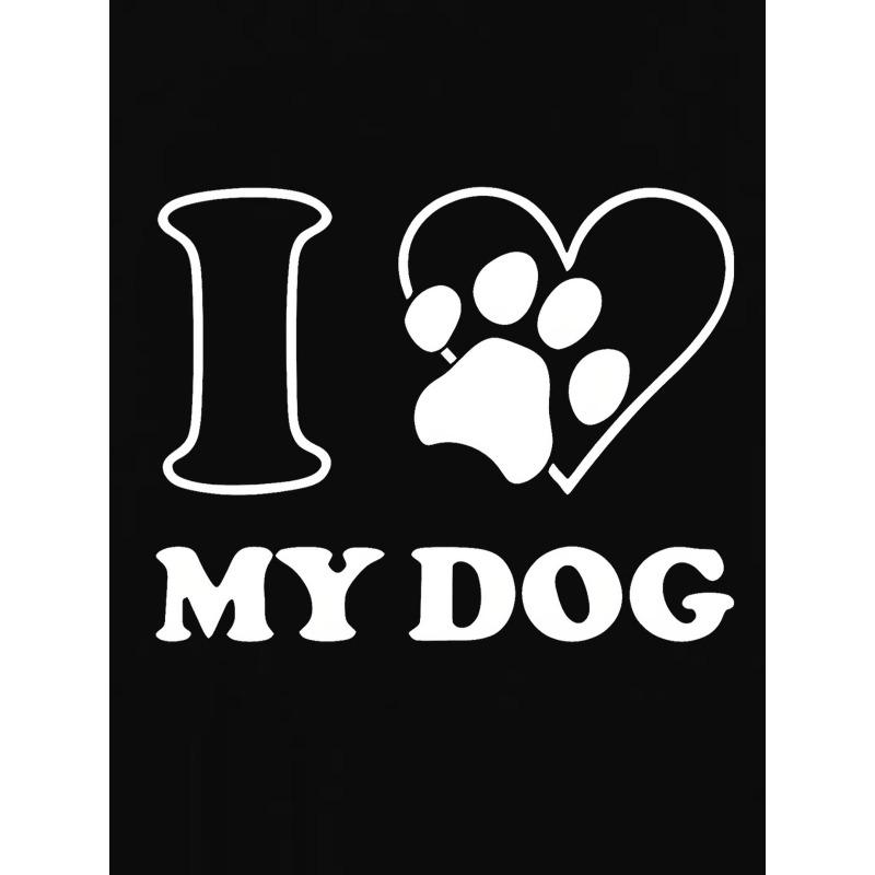 Европейские размеры Женская футболка с надписью I Love Dogs - Милые щенки и одежда для владельцев собак, Летний топ с коротким рукавом и круглым вырезом с принтом на тему собак