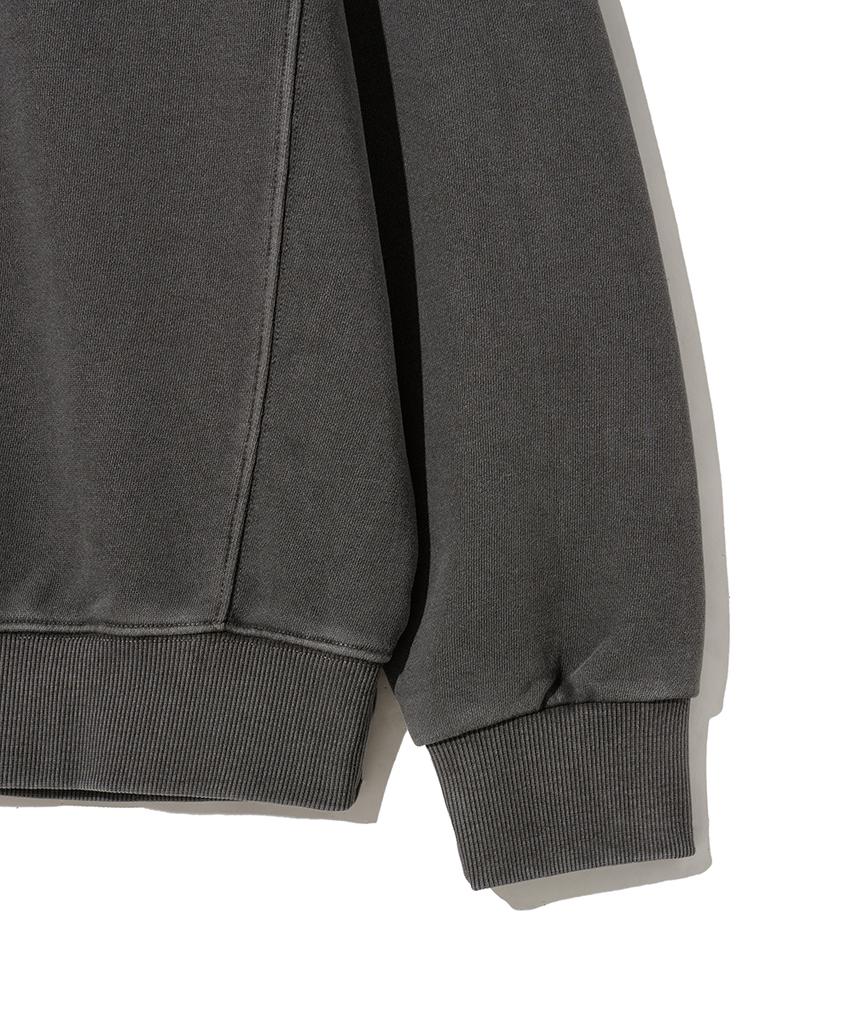 GAKKAI UNIONS Cut-Out Raglan Pigment Sweatshirt Charcoal