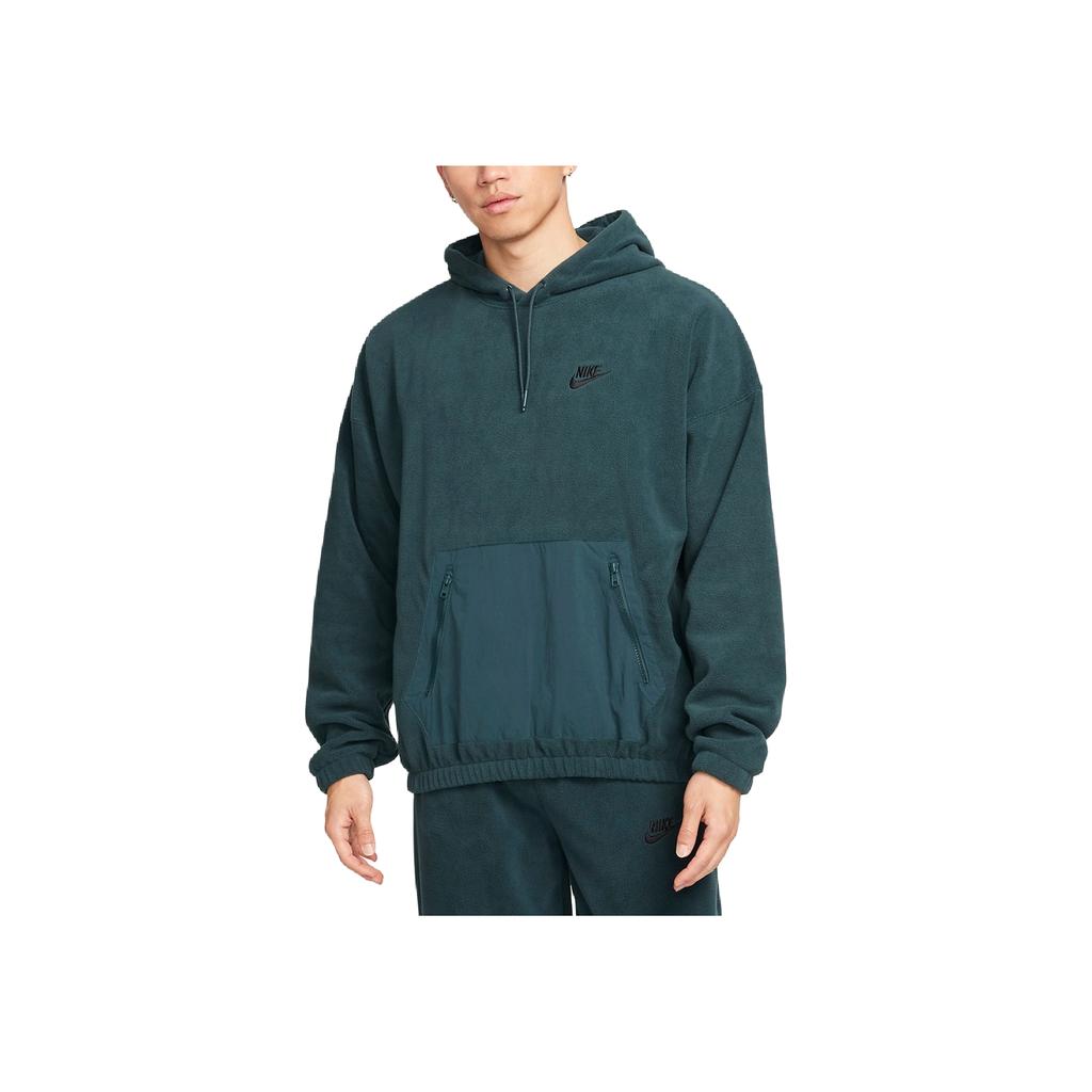 Nike Сплошной цвет с капюшоном, повседневная толстовка с длинными рукавами, мужские топы, синий, зеленый FB8389-328