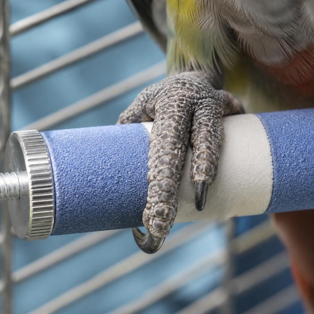 Bird Perch Scratching Stick Mounted on Cage Durable Textured Surface for Bird Nail Maintenance and Beak Conditioning Suitable for Various Bird Species